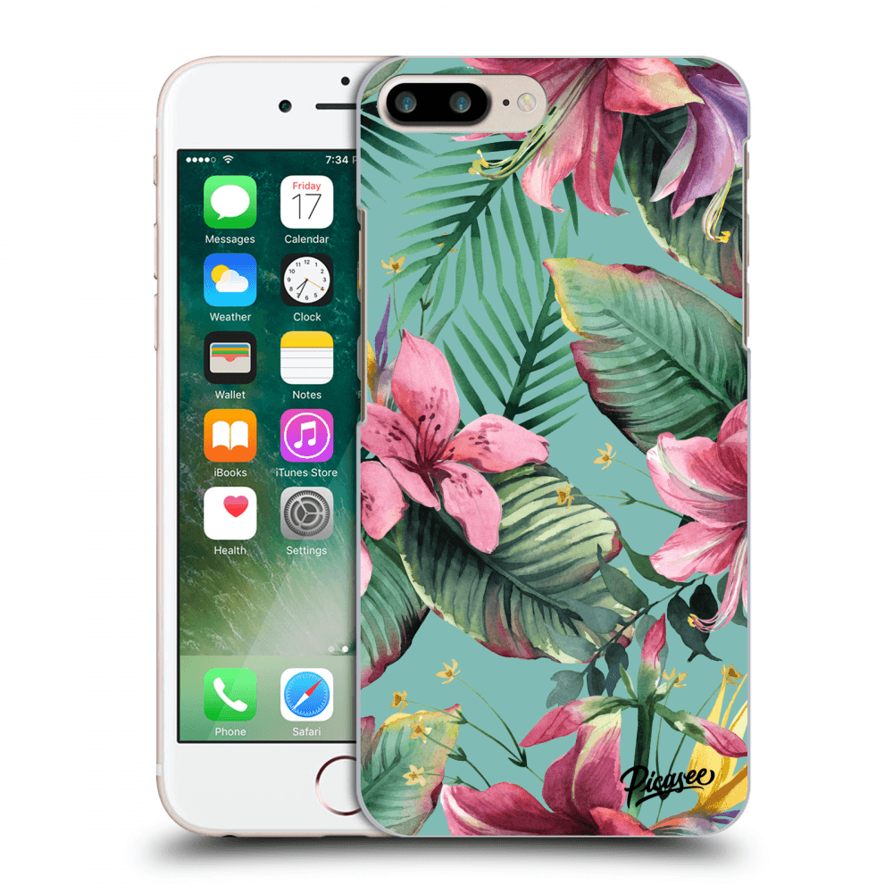 Picasee Apple iPhone 7 Plus Hülle - Schwarzes Silikon - Hawaii