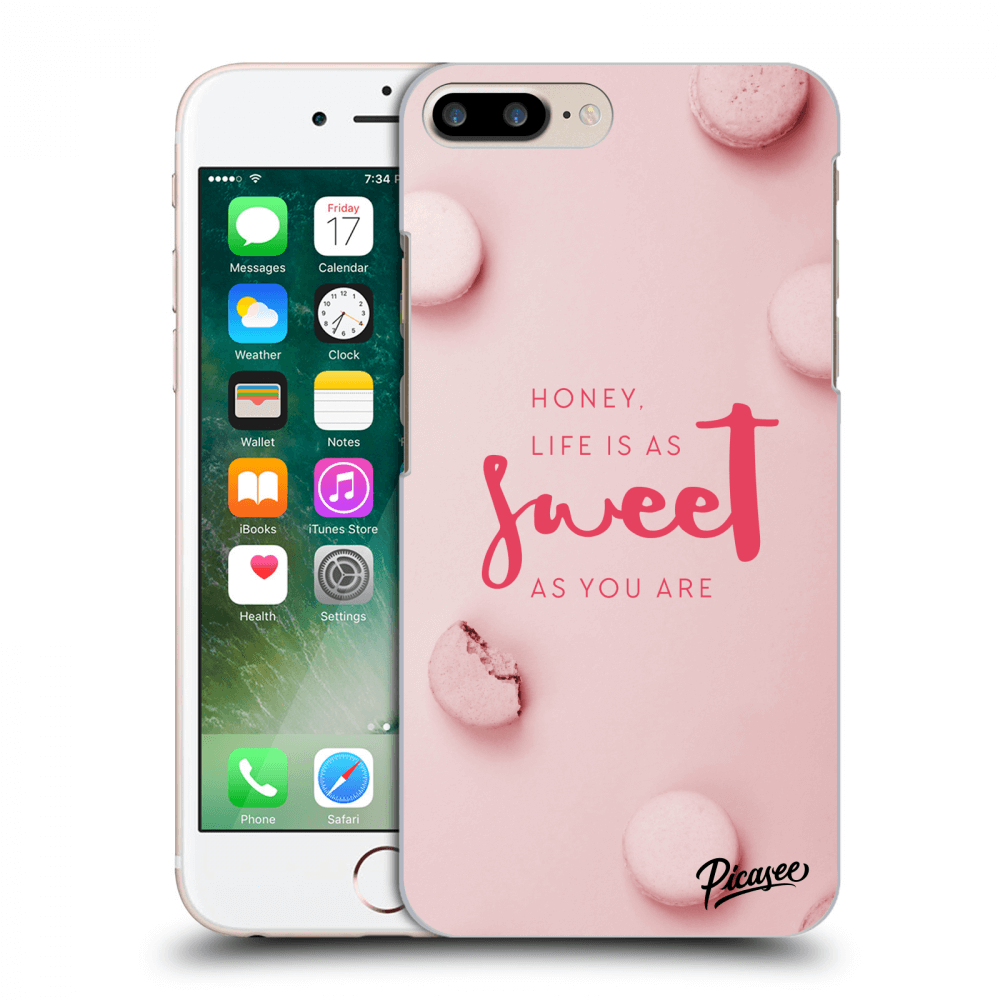 Picasee Apple iPhone 7 Plus Hülle - Transparentes Silikon - Life is as sweet as you are