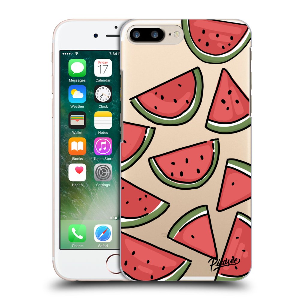 Picasee Apple iPhone 7 Plus Hülle - Transparentes Silikon - Melone