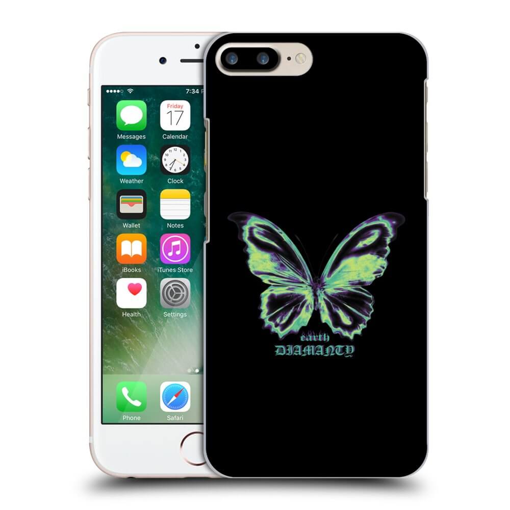Picasee Apple iPhone 7 Plus Hülle - Transparentes Silikon - Diamanty Blue