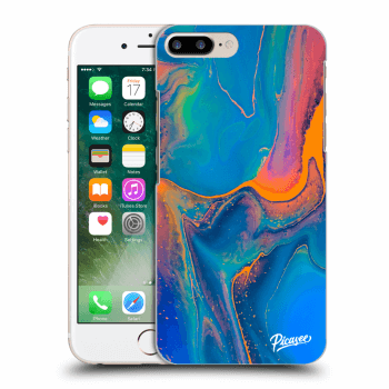 Picasee Apple iPhone 7 Plus Hülle - Transparentes Silikon - Rainbow