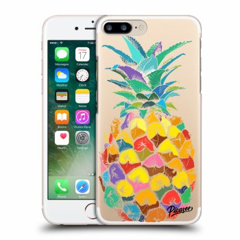 Picasee Apple iPhone 7 Plus Hülle - Transparentes Silikon - Pineapple