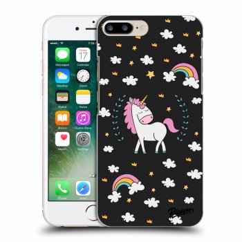 Picasee Apple iPhone 7 Plus Hülle - Schwarzes Silikon - Unicorn star heaven