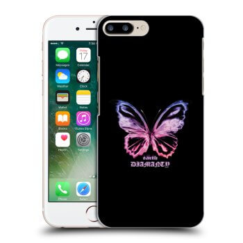 Picasee Apple iPhone 7 Plus Hülle - Transparentes Silikon - Diamanty Purple