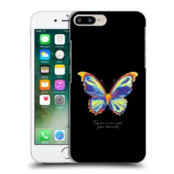 Picasee Apple iPhone 7 Plus Hülle - Transparentes Silikon - Diamanty Black