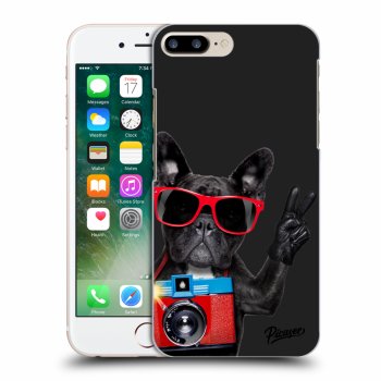 Picasee Apple iPhone 7 Plus Hülle - Schwarzes Silikon - French Bulldog