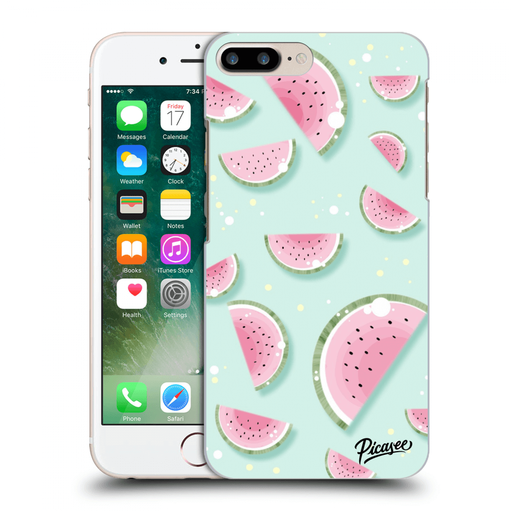 Picasee Apple iPhone 7 Plus Hülle - Schwarzes Silikon - Watermelon 2