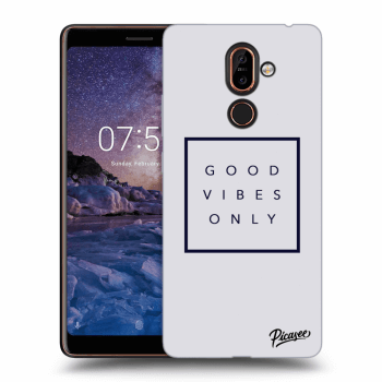 Picasee Nokia 7 Plus Hülle - Transparentes Silikon - Good vibes only