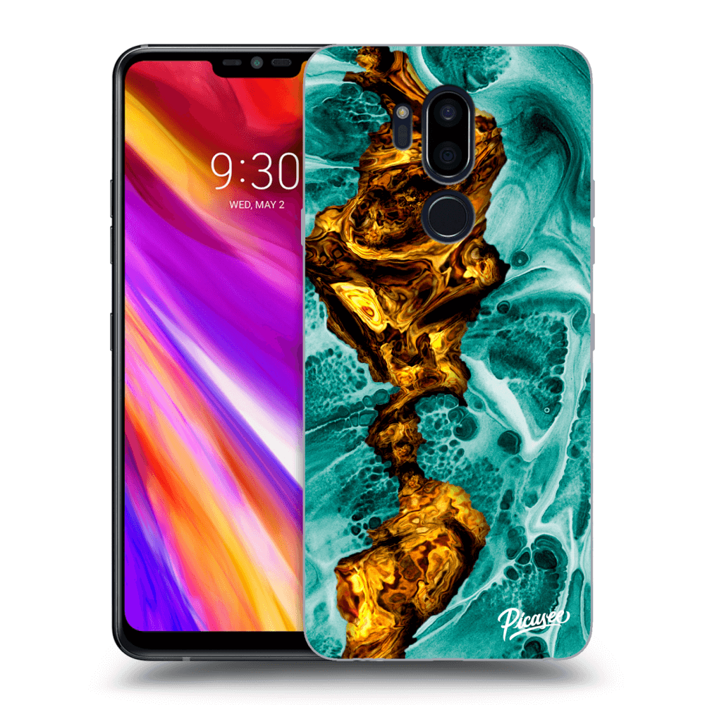 Picasee LG G7 ThinQ Hülle - Transparentes Silikon - Goldsky
