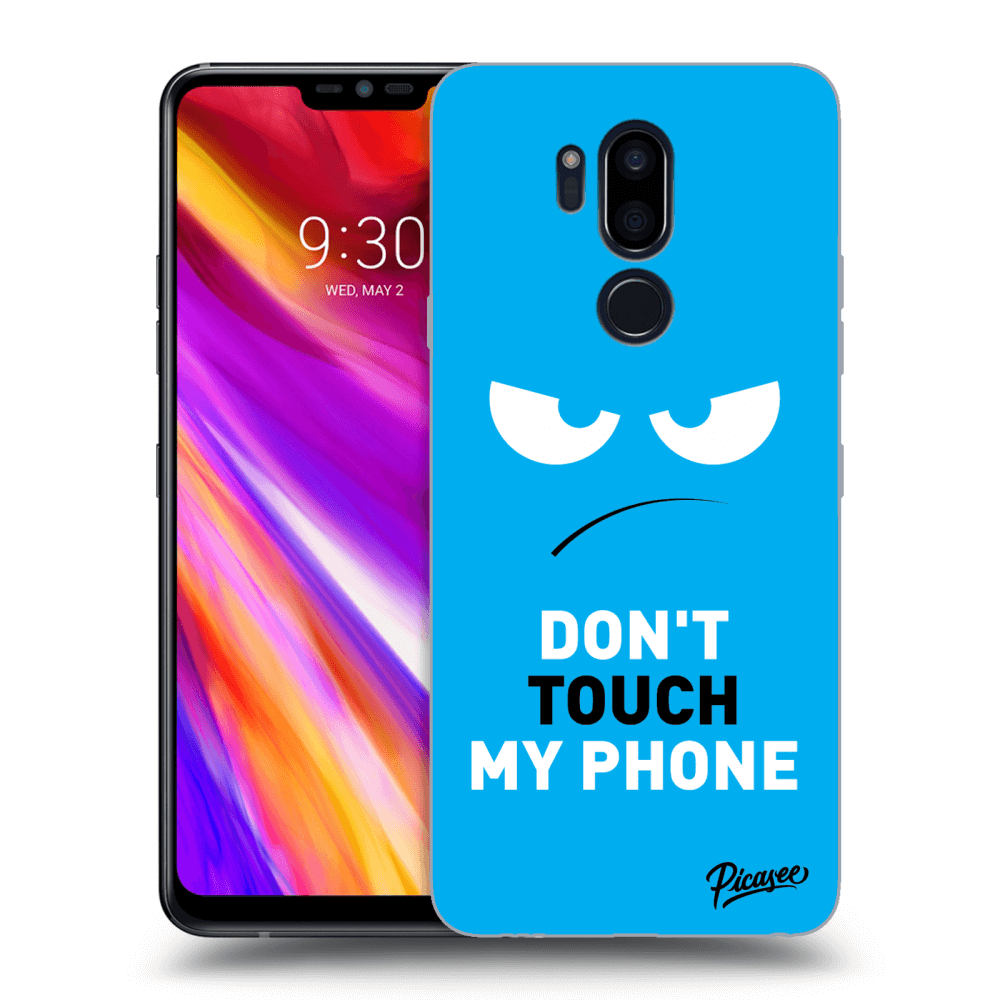 Picasee LG G7 ThinQ Hülle - Transparentes Silikon - Angry Eyes - Blue