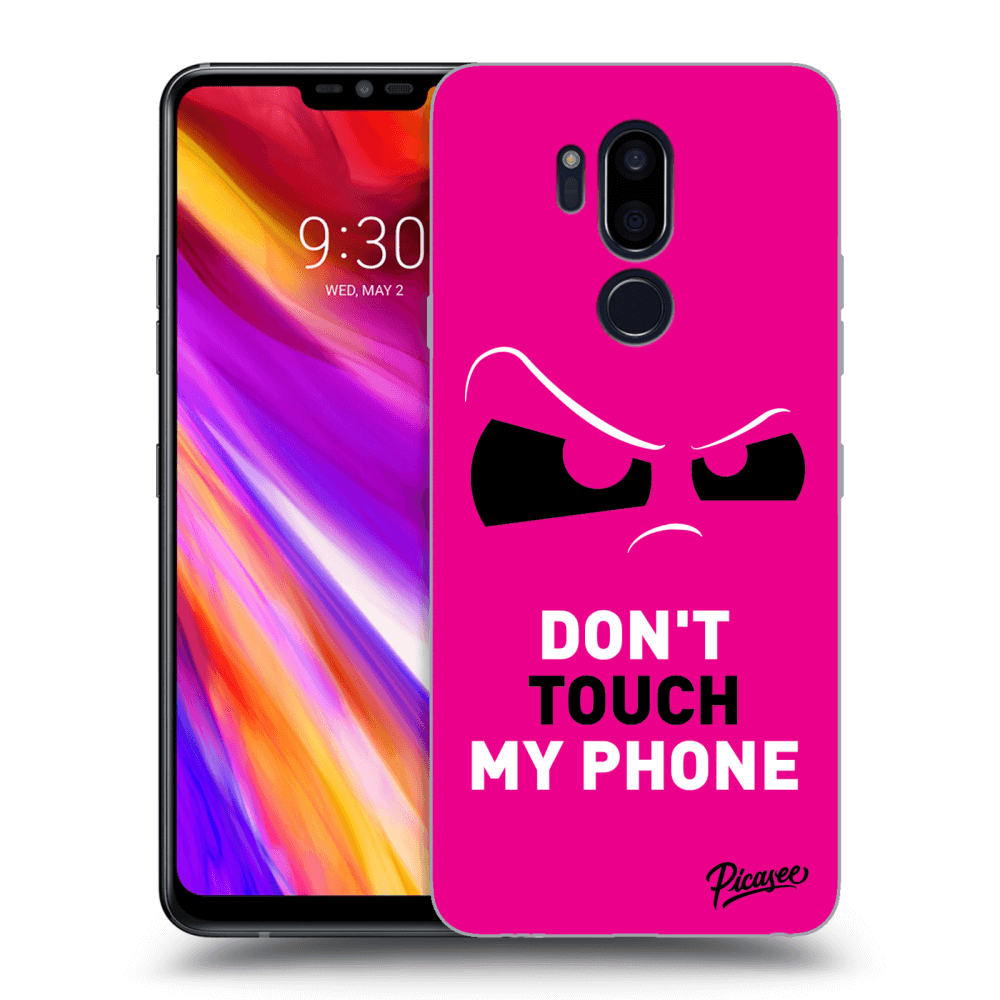 Picasee LG G7 ThinQ Hülle - Transparentes Silikon - Cloudy Eye - Pink
