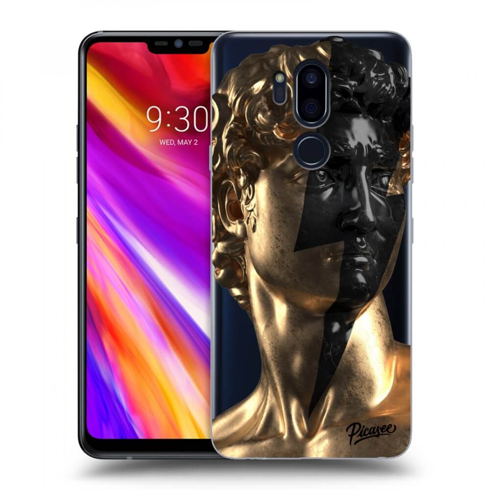 Picasee LG G7 ThinQ Hülle - Transparentes Silikon - Wildfire - Gold