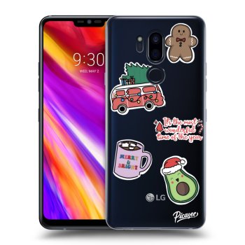 Picasee LG G7 ThinQ Hülle - Transparentes Silikon - Christmas Stickers