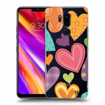 Picasee LG G7 ThinQ Hülle - Transparentes Silikon - Colored heart