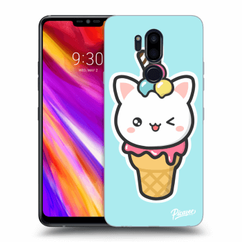 Picasee LG G7 ThinQ Hülle - Transparentes Silikon - Ice Cream Cat
