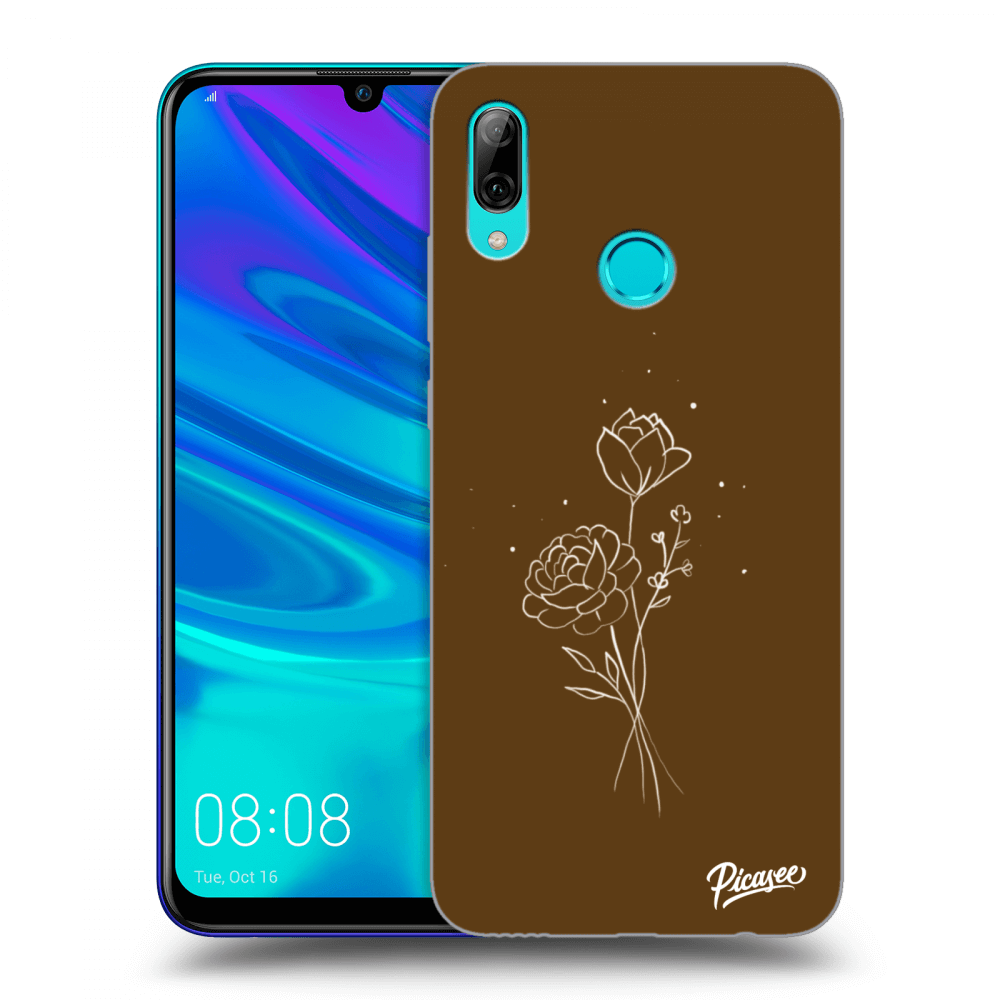 Picasee Huawei P Smart 2019 Hülle - Transparentes Silikon - Brown flowers