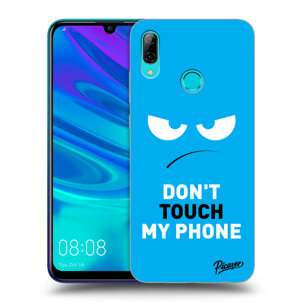 Picasee Huawei P Smart 2019 Hülle - Schwarzes Silikon - Angry Eyes - Blue