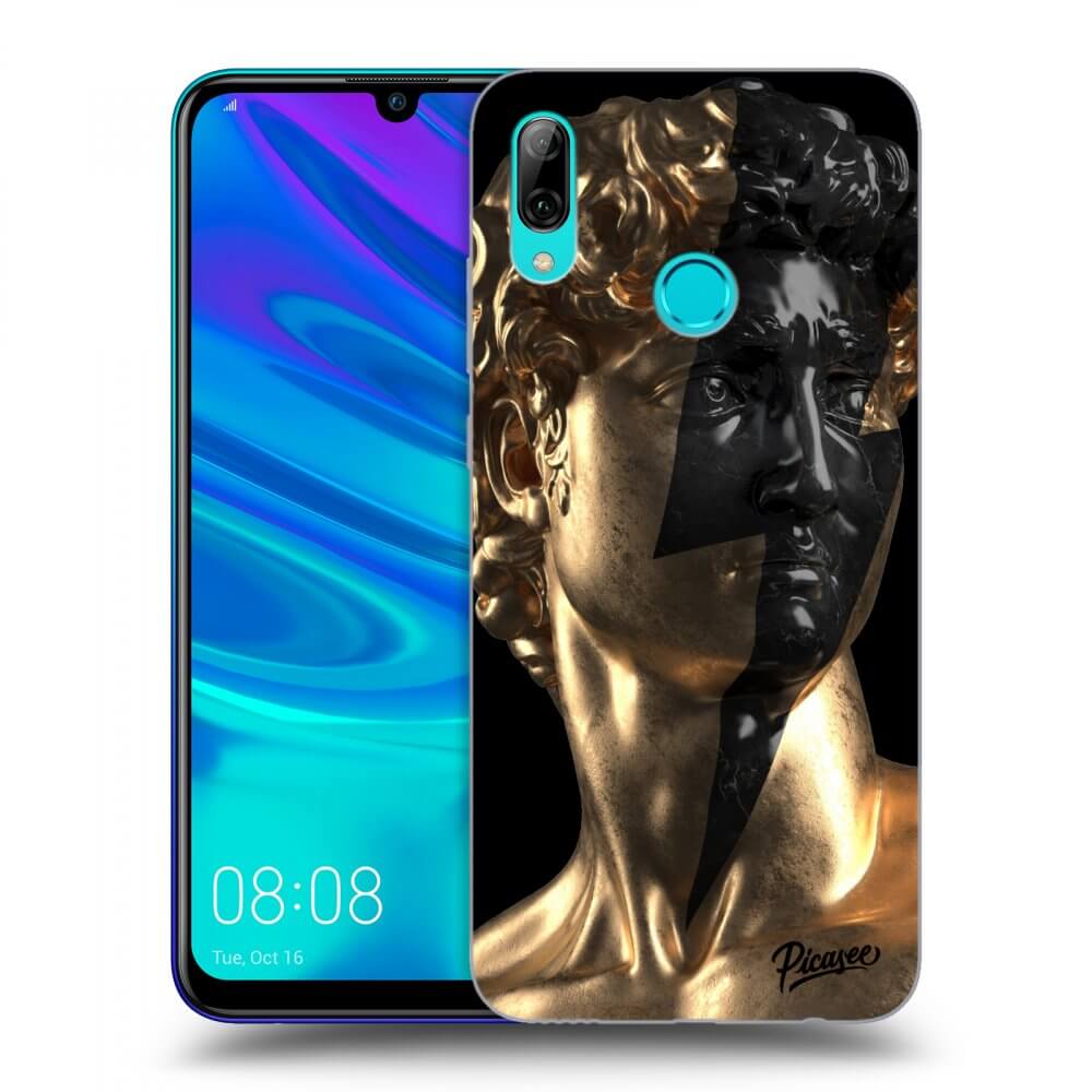Picasee Huawei P Smart 2019 Hülle - Schwarzes Silikon - Wildfire - Gold