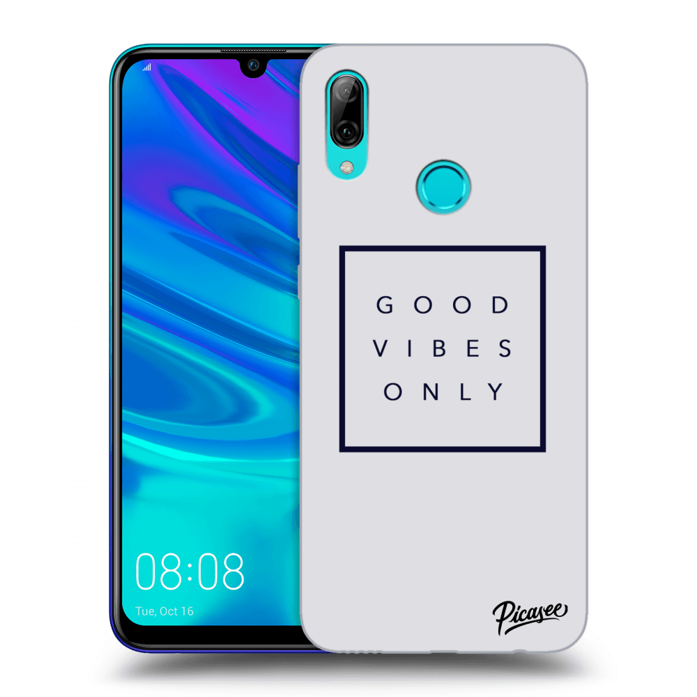 Picasee Huawei P Smart 2019 Hülle - Schwarzes Silikon - Good vibes only