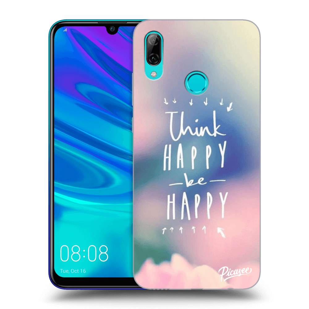 Picasee Huawei P Smart 2019 Hülle - Transparentes Silikon - Think happy be happy