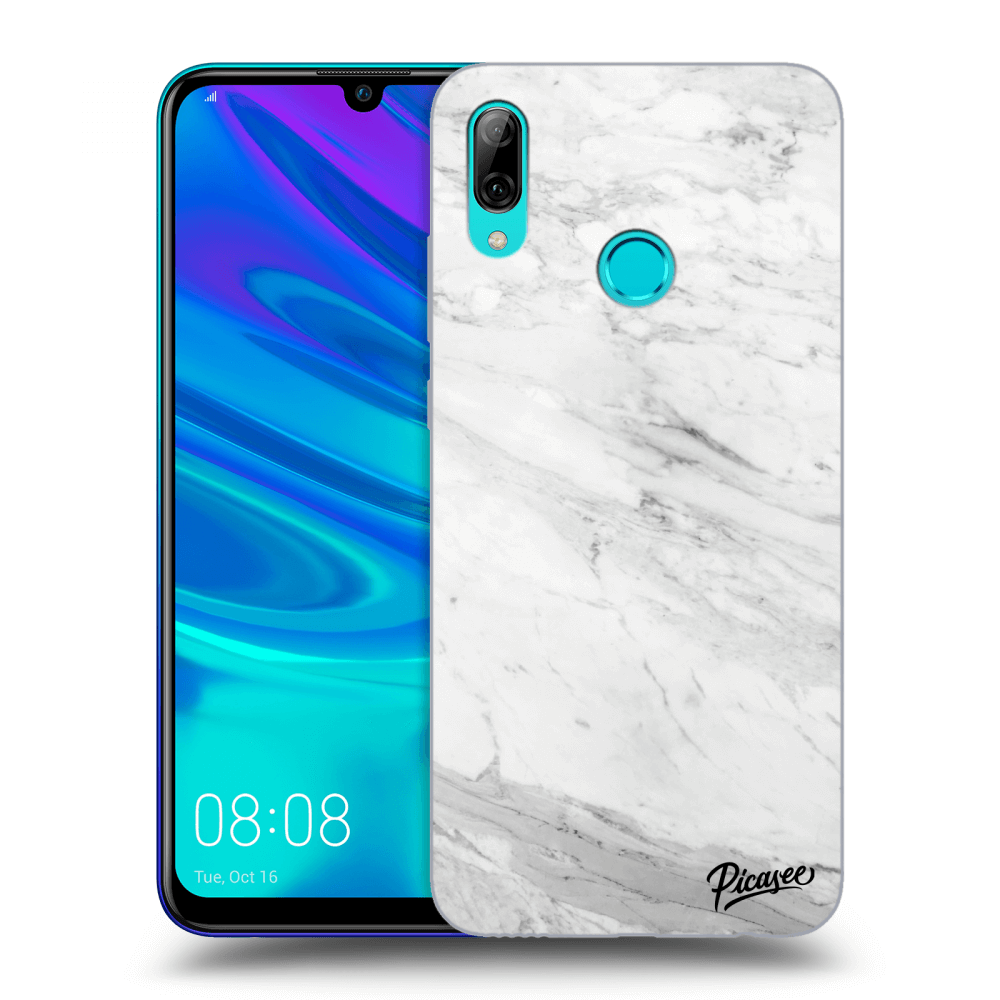 Picasee Huawei P Smart 2019 Hülle - Transparentes Silikon - White marble