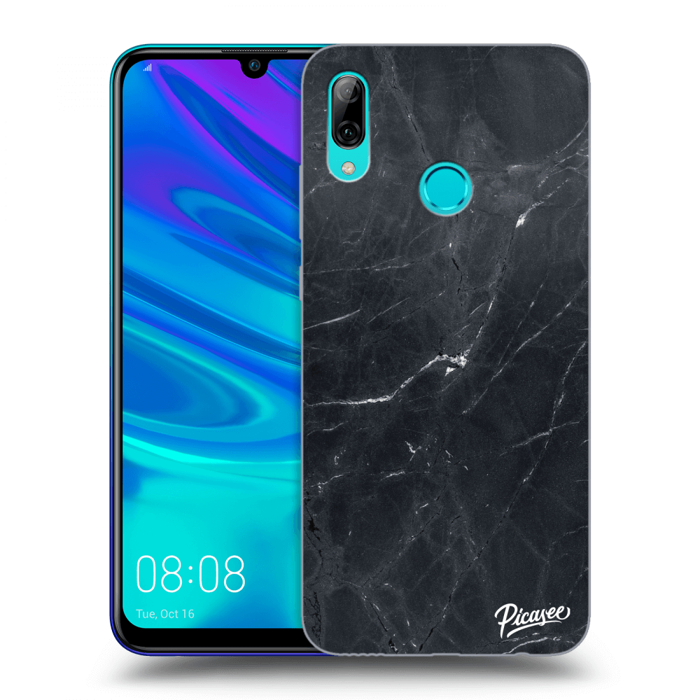Picasee Huawei P Smart 2019 Hülle - Schwarzes Silikon - Black marble
