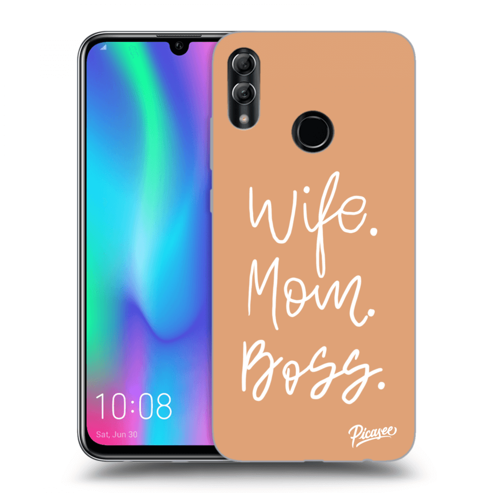 Picasee Honor 10 Lite Hülle - Schwarzes Silikon - Boss Mama
