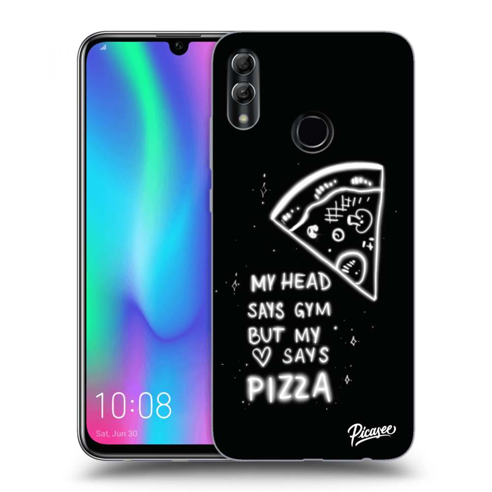 Picasee Honor 10 Lite Hülle - Schwarzes Silikon - Pizza