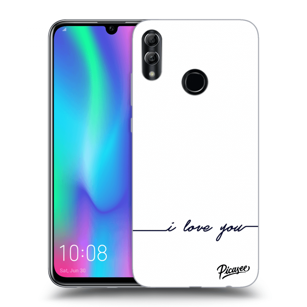 Picasee Honor 10 Lite Hülle - Schwarzes Silikon - I love you