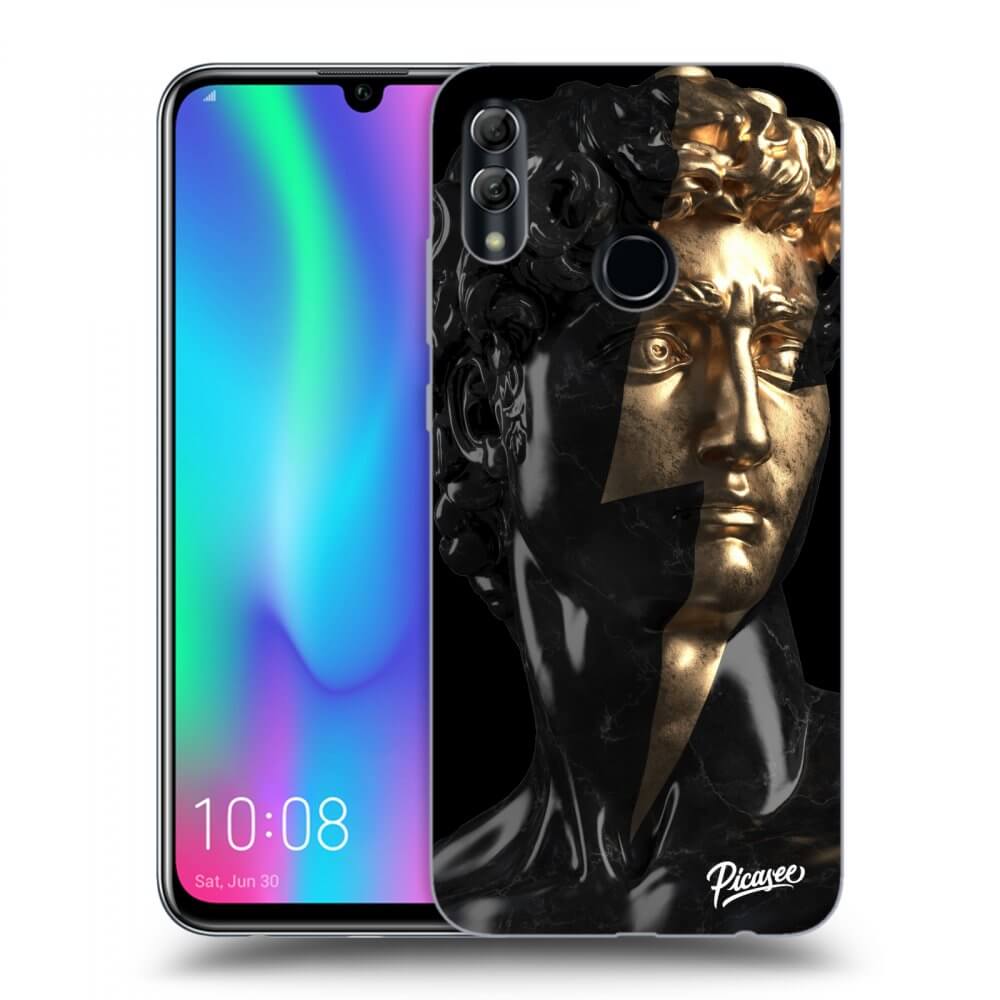 Picasee Honor 10 Lite Hülle - Schwarzes Silikon - Wildfire - Black