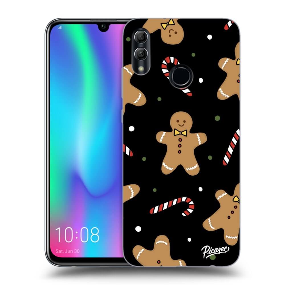 Picasee Honor 10 Lite Hülle - Schwarzes Silikon - Gingerbread