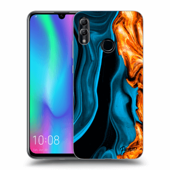 Picasee Honor 10 Lite Hülle - Transparentes Silikon - Gold blue