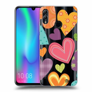 Picasee Honor 10 Lite Hülle - Transparentes Silikon - Colored heart