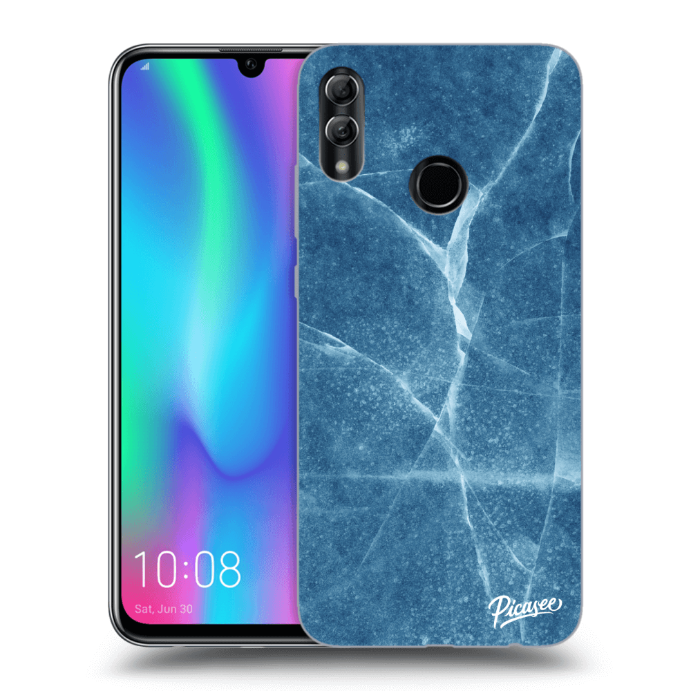 Picasee Honor 10 Lite Hülle - Schwarzes Silikon - Blue marble