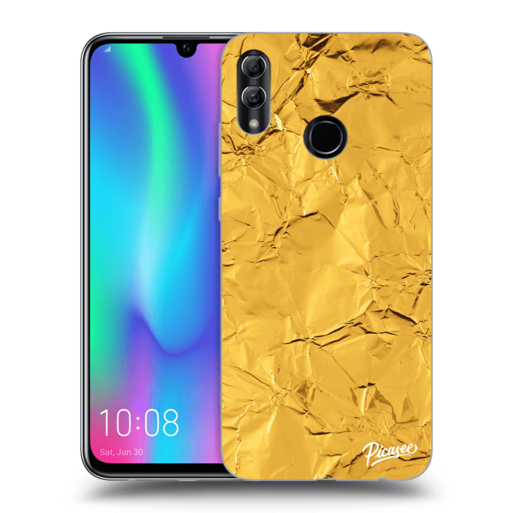 Picasee Honor 10 Lite Hülle - Schwarzes Silikon - Gold