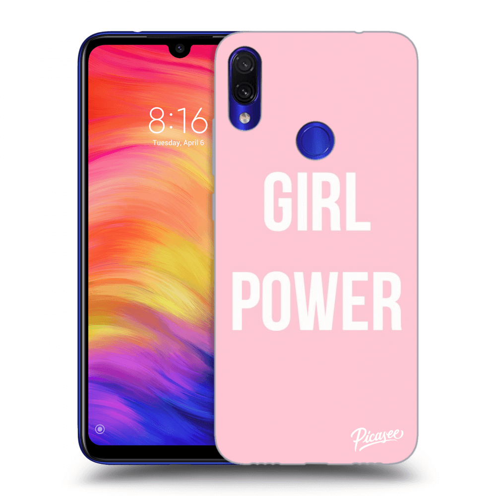 Picasee Xiaomi Redmi Note 7 Hülle - Schwarzes Silikon - Girl power
