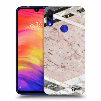 Hülle für Xiaomi Redmi Note 7 - Pink geometry