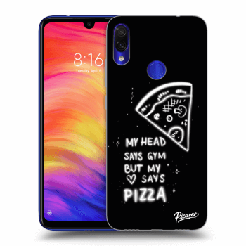 Picasee Xiaomi Redmi Note 7 Hülle - Schwarzes Silikon - Pizza
