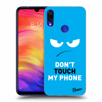 Picasee Xiaomi Redmi Note 7 Hülle - Schwarzes Silikon - Angry Eyes - Blue