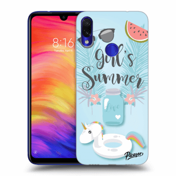 Picasee Xiaomi Redmi Note 7 Hülle - Schwarzes Silikon - Girls Summer