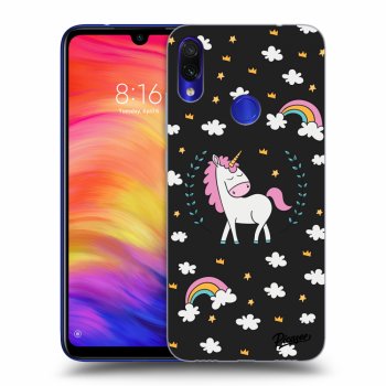Picasee Xiaomi Redmi Note 7 Hülle - Schwarzes Silikon - Unicorn star heaven