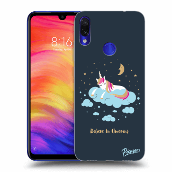 Picasee Xiaomi Redmi Note 7 Hülle - Schwarzes Silikon - Believe In Unicorns