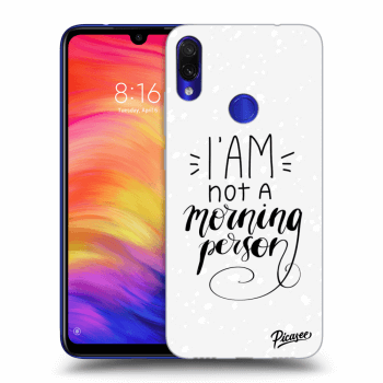 Picasee Xiaomi Redmi Note 7 Hülle - Transparentes Silikon - I am not a morning person