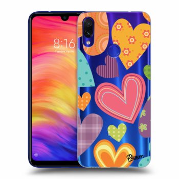 Picasee Xiaomi Redmi Note 7 Hülle - Transparentes Silikon - Colored heart