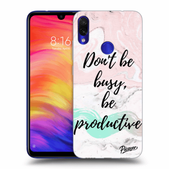 Picasee Xiaomi Redmi Note 7 Hülle - Schwarzes Silikon - Don't be busy, be productive