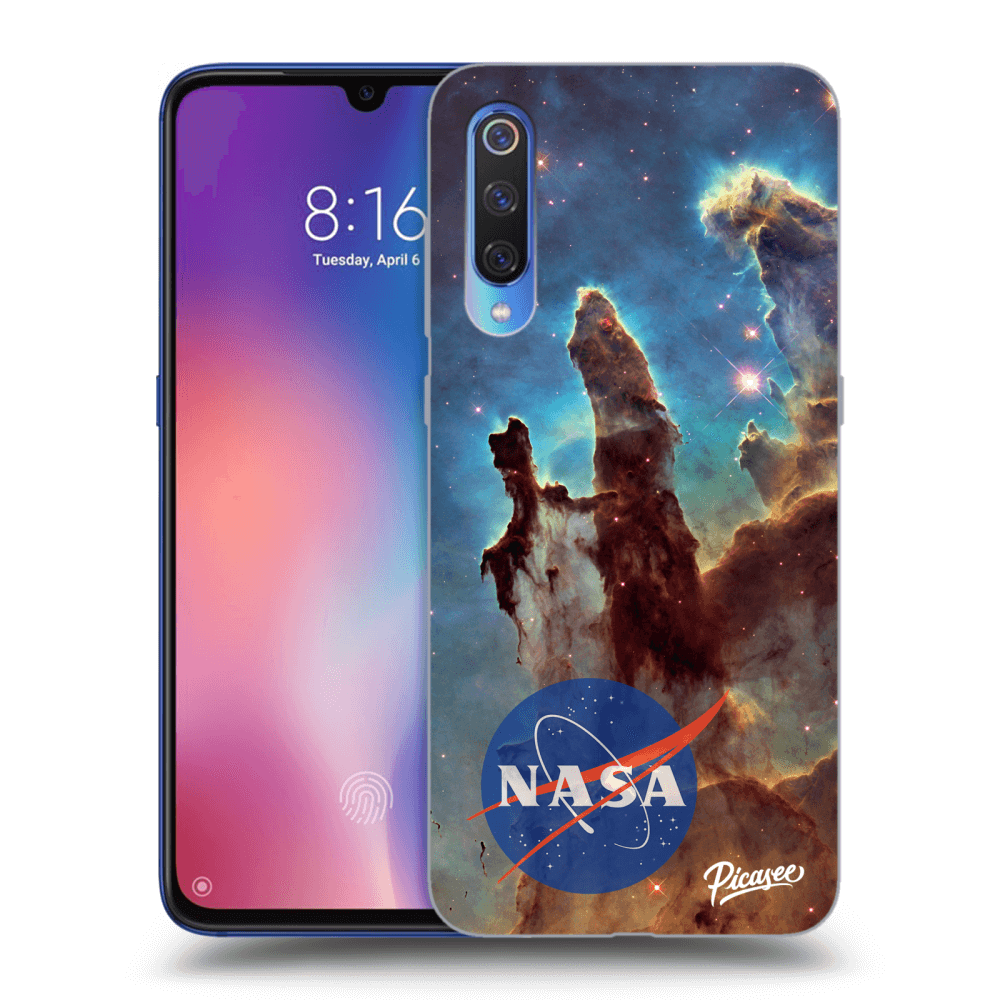 Xiaomi Mi 9 Hülle - Schwarzes Silikon - Eagle Nebula