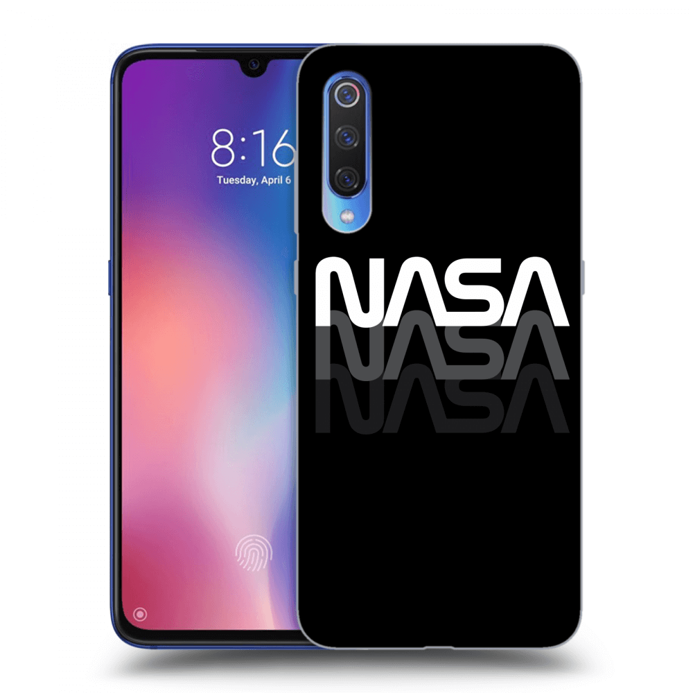 Picasee Xiaomi Mi 9 Hülle - Schwarzes Silikon - NASA Triple
