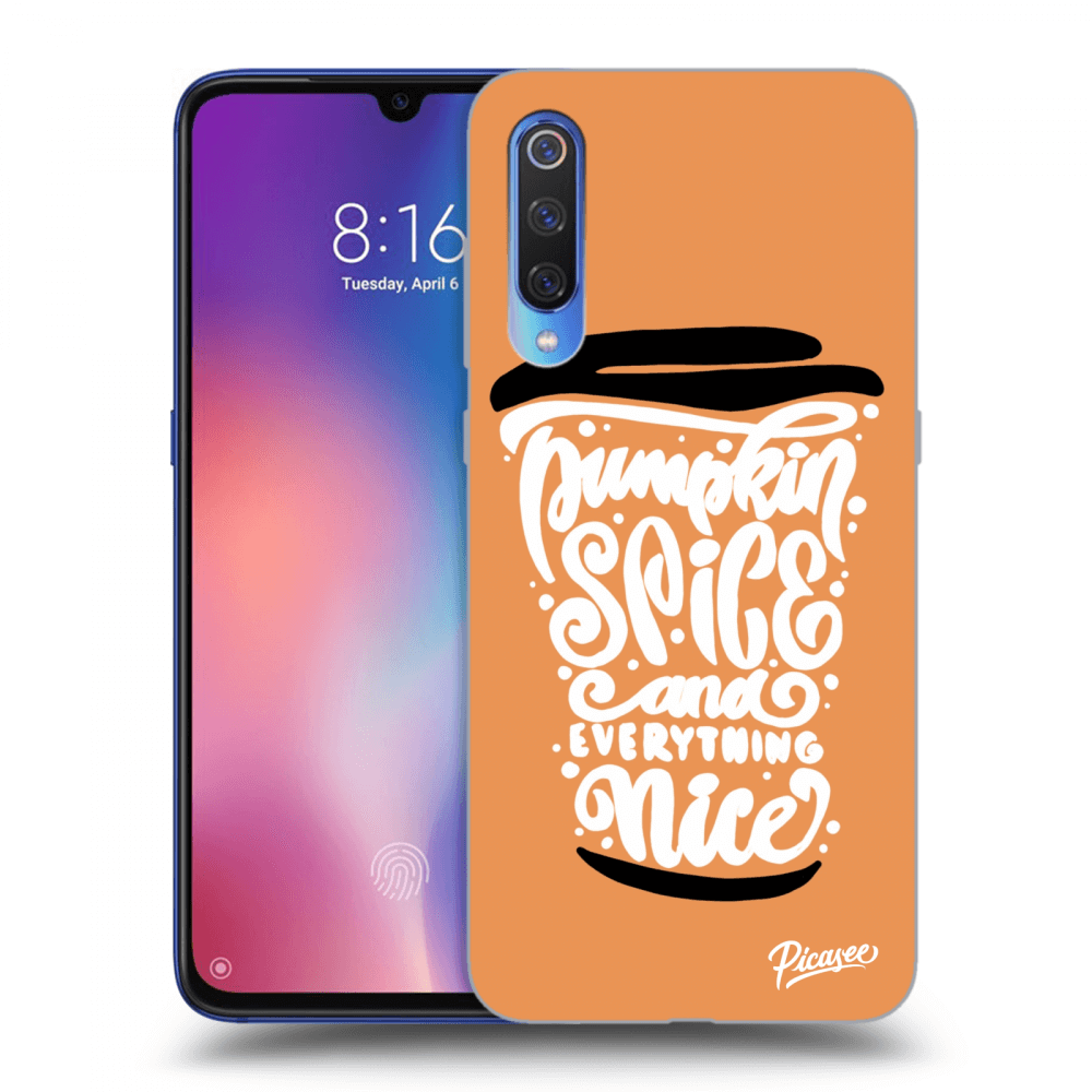 Picasee Xiaomi Mi 9 Hülle - Transparentes Silikon - Pumpkin coffee