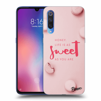 Picasee Xiaomi Mi 9 Hülle - Schwarzes Silikon - Life is as sweet as you are