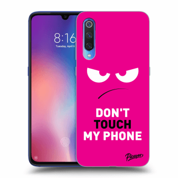 Picasee Xiaomi Mi 9 Hülle - Transparentes Silikon - Angry Eyes - Pink
